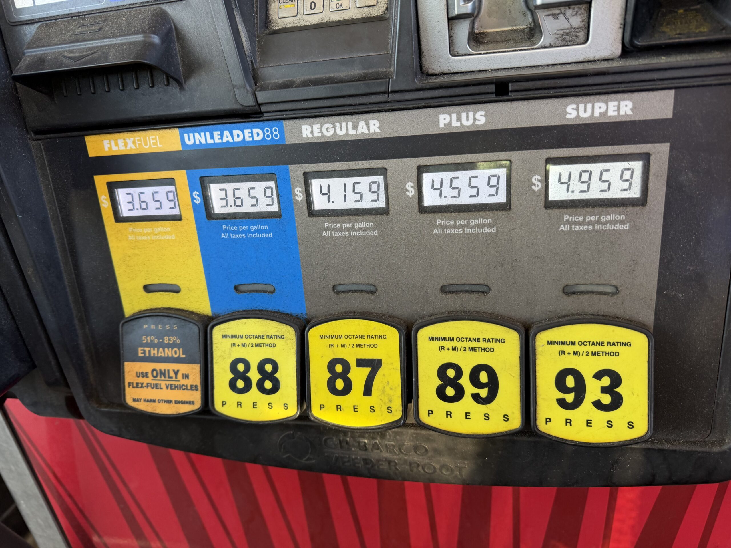 A terminal at one of the 5,000 locations selling E15 in the U.S.